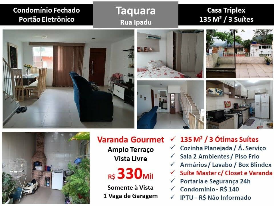 Casa JPA Taquara Ipadu 135M²