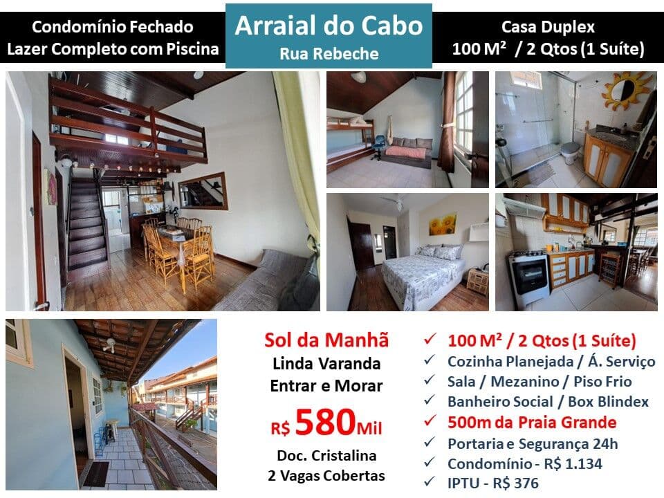 Casa Arraial do Cabo Rebeche 100M²