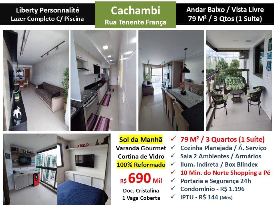 Apto Cachambi Tenente França Liberty 79M² 2