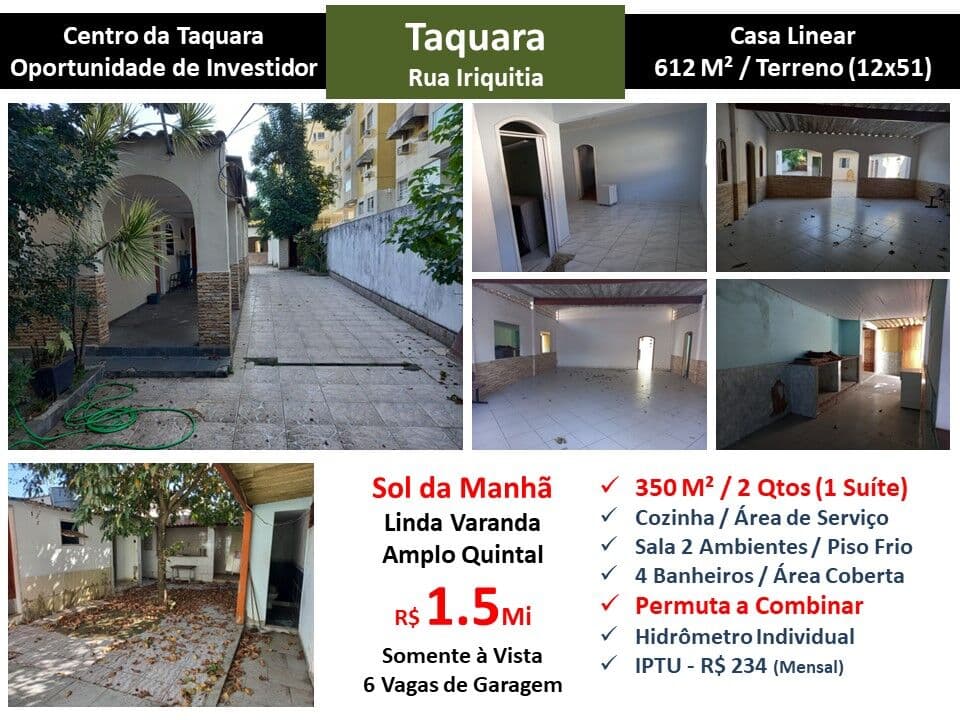 Casa JPA Taquara Iriquitia 350M² Linear