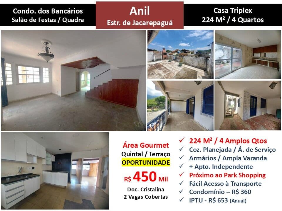 Casa JPA Anil Bancários 224M²