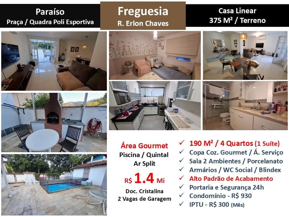 Casa JPA Freguesia Paraiso 375M² Linear