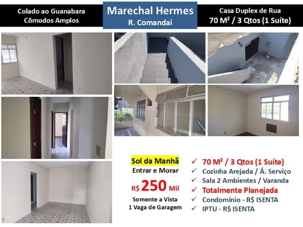 Casa Marechal Hermes Comandai 70M²