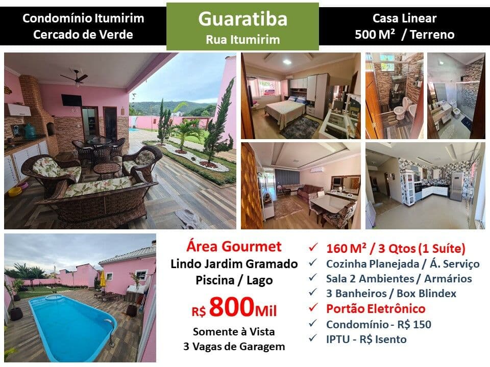 Casa Guaratiba Itumirim 160M² Linear
