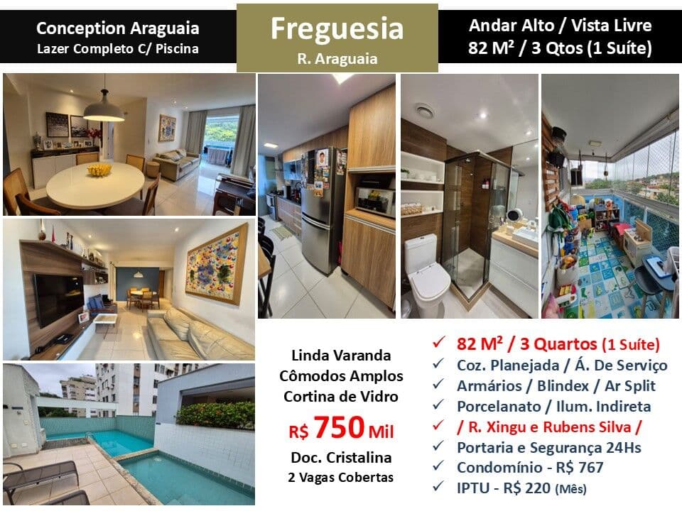 Apto JPA Freguesia Araguaia Conception 82M²