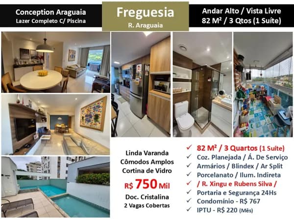 Apto JPA Freguesia Araguaia Conception 82M²