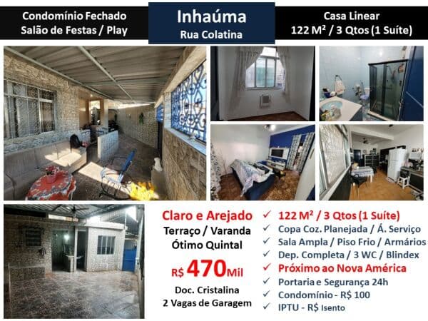 Casa Inhauma Colatina 122M² Linear