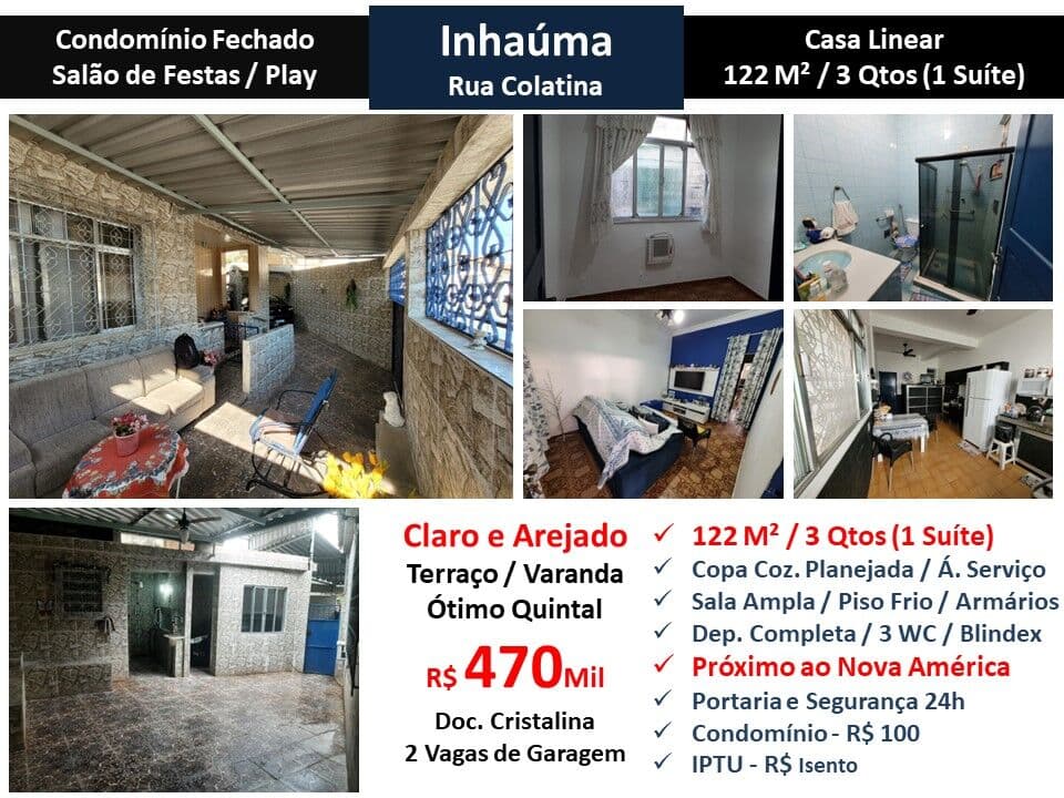 Casa Inhauma Colatina 122M² Linear