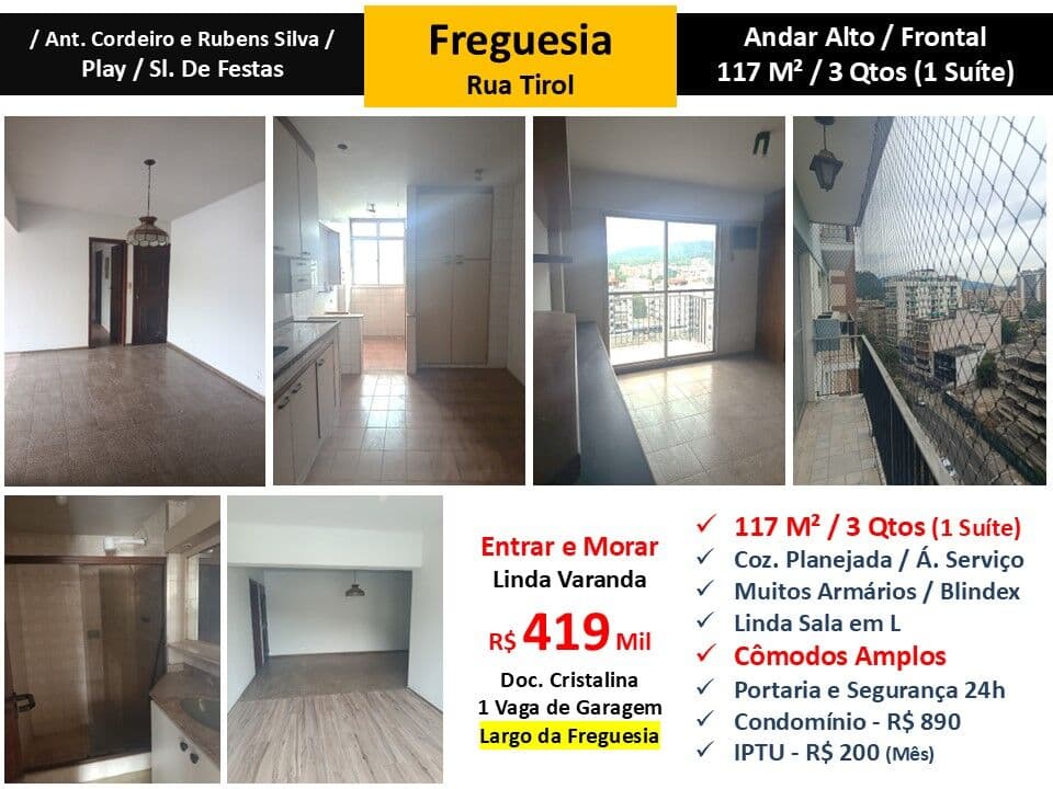Apto JPA Freguesia Tirol 117M²