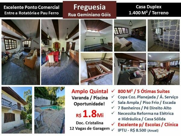 Casa JPA Freguesia Geminiano Góis 800M²