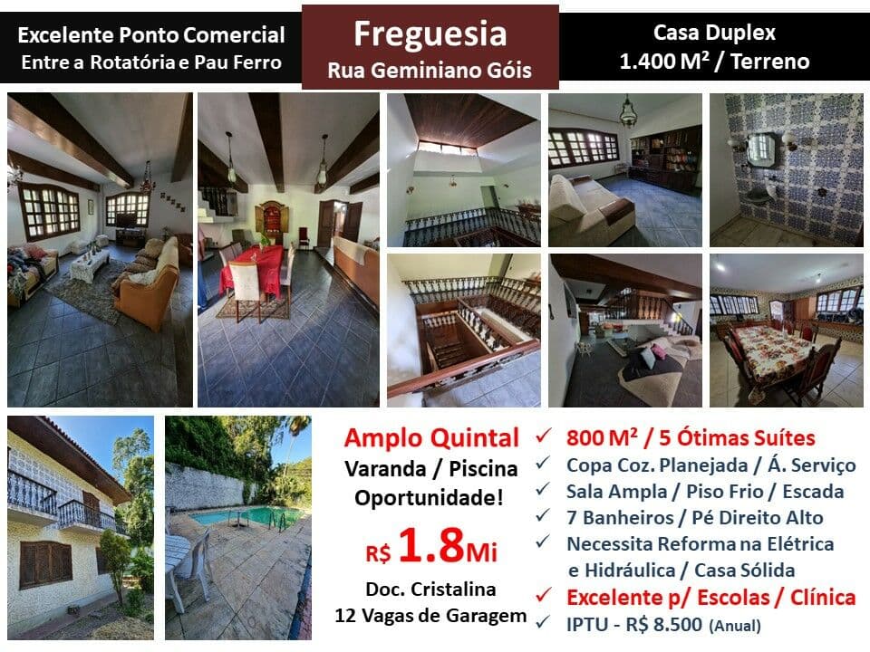 Casa JPA Freguesia Geminiano Góis 800M²
