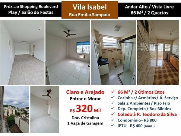 Apto Vila Isabel Emilia Sampaio 66M²