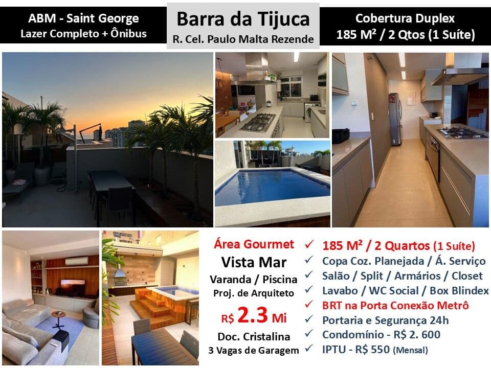 Cob Barra da Tijuca ABM Saint George 185M²