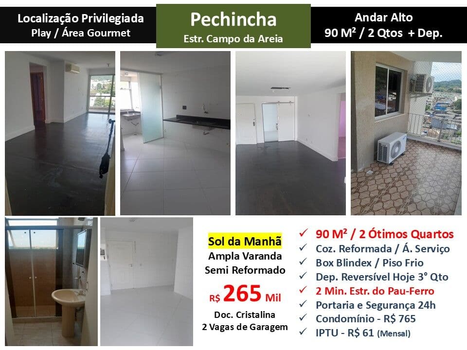 Apto JPA Pechincha Campo de Areia 90M²