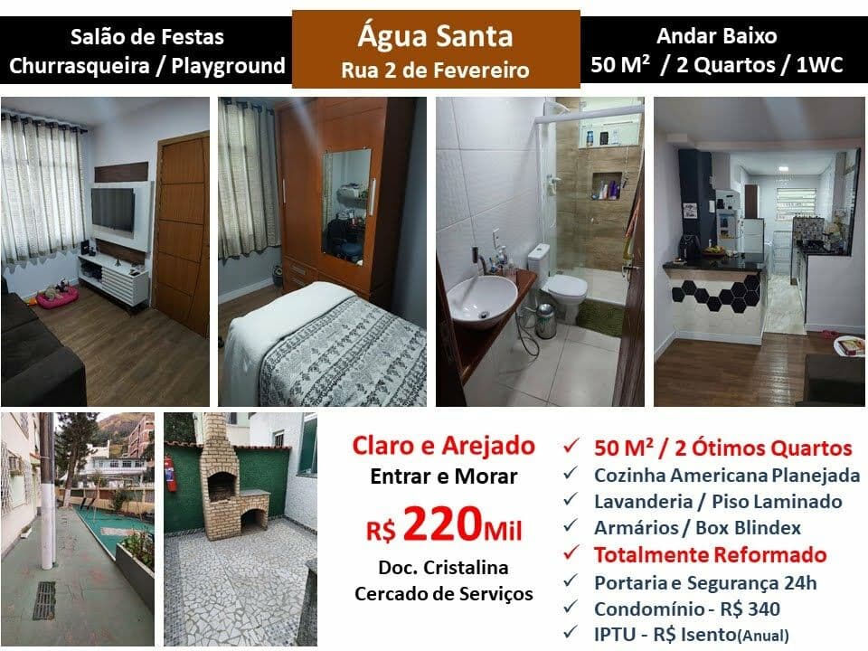 Apto Água Santa 2 de Fevereiro 50M²