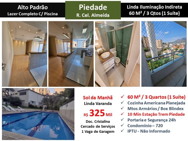 Apto Piedade Cel. Almeida 60M²