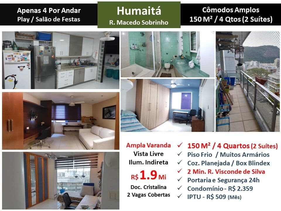 Apto Humaitá Macedo Sobrinho 150M²