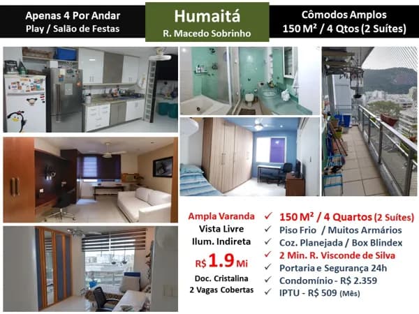 Apto Humaitá Macedo Sobrinho 150M²