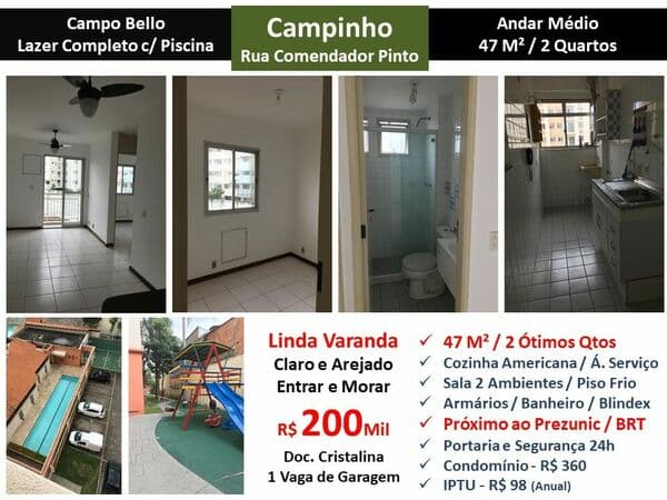Apto JPA Campinho Campo Bello 47M²