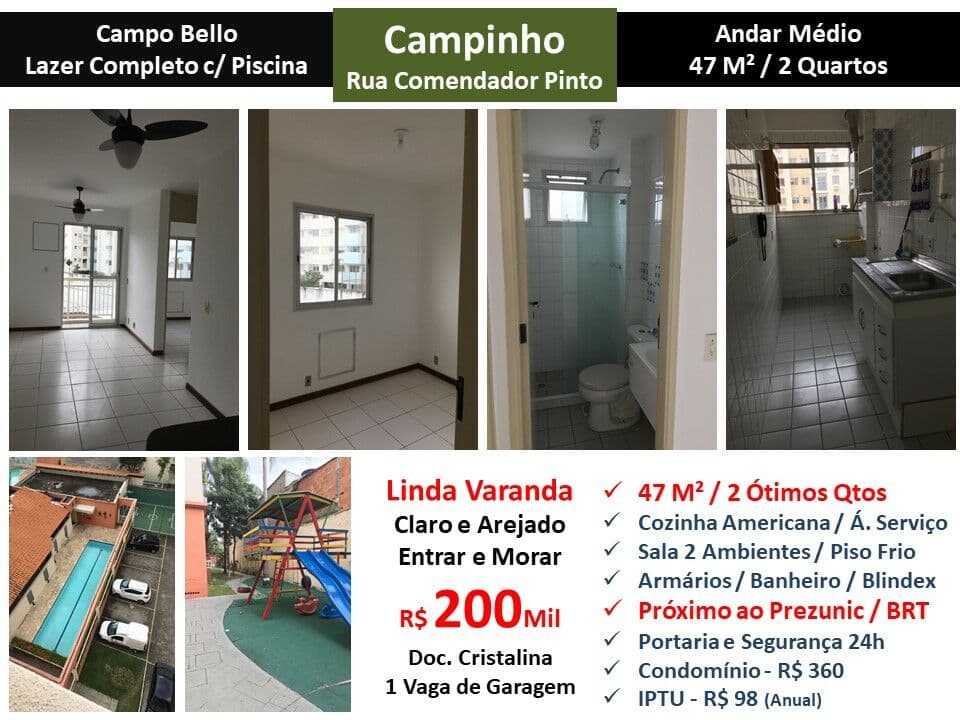 Apto JPA Campinho Campo Bello 47M²