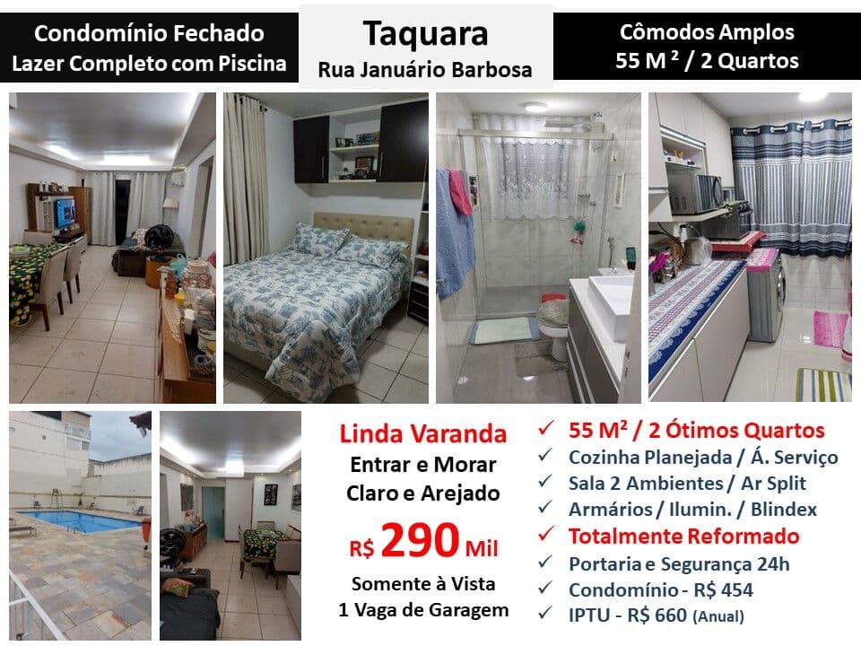 Apto JPA Taquara Januário Barbosa 55M²