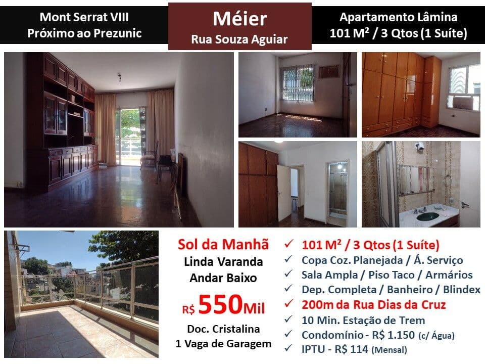 Apto Meier Sousa Aguiar 101M²