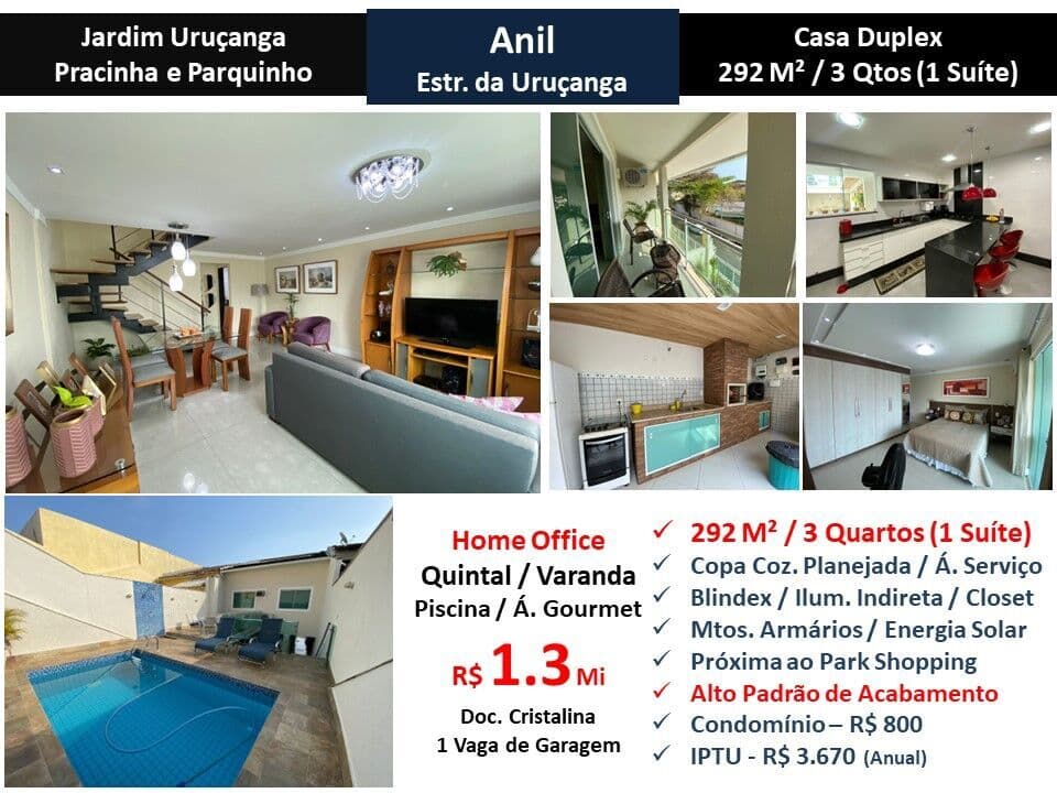 Casa JPA Freguesia Jardim Uruçanga 292M²