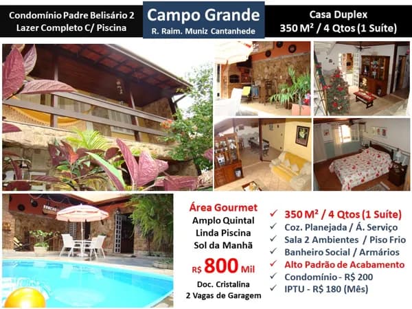 Casa Campo Grande Padre Belisário 2 350M²