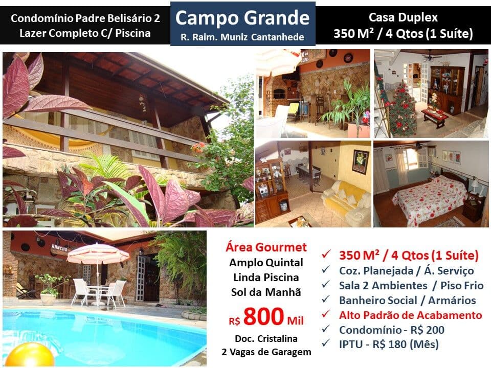Casa Campo Grande Padre Belisário 2 350M²