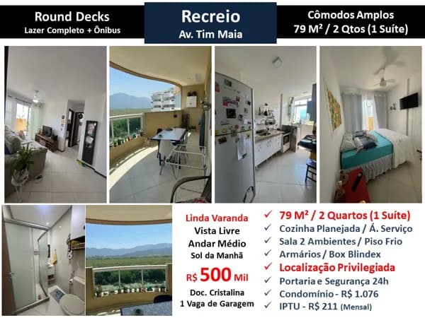 Apto Recreio Zico Round Decks 79M² 2
