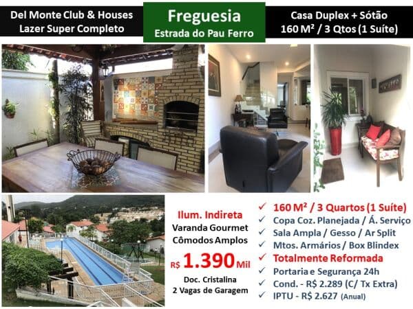 Casa JPA Freguesia Del Monte 160M² 2