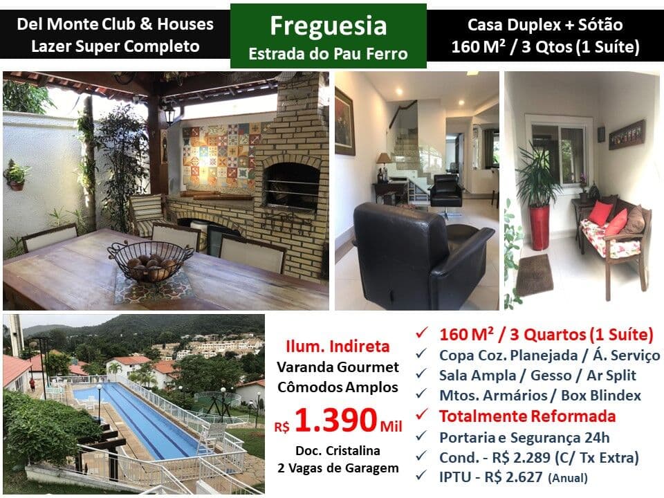 Casa JPA Freguesia Del Monte 160M² 2