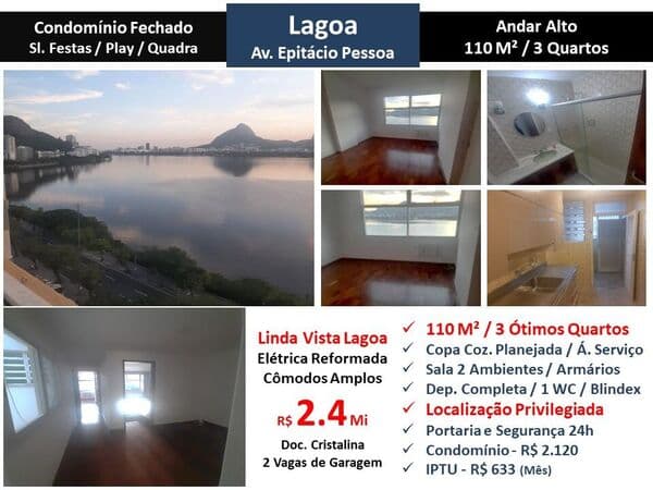 Apto Lagoa Epitácio Pessoa 110M²