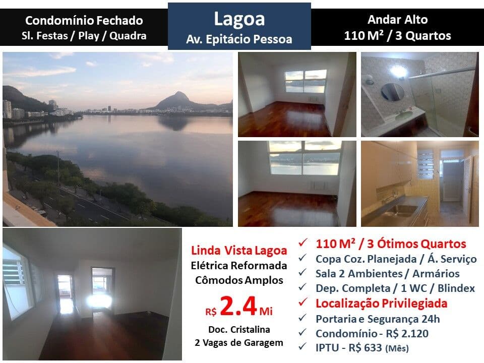 Apto Lagoa Epitácio Pessoa 110M²