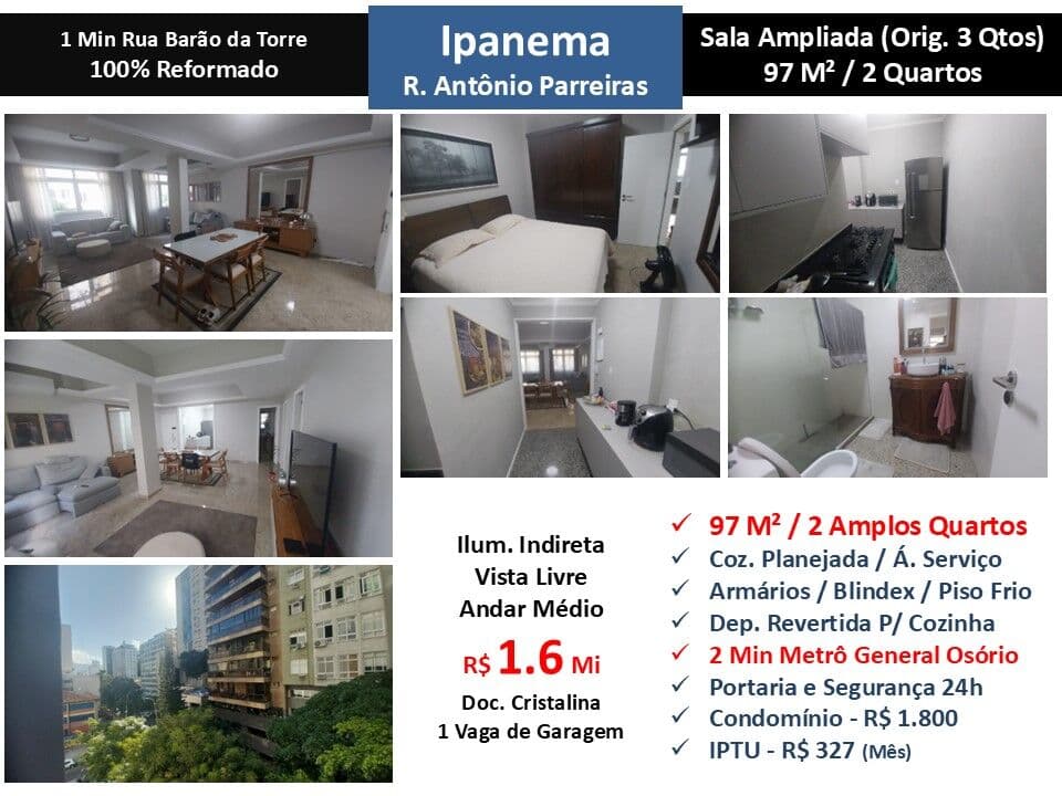 Apto Ipanema Antonio Parreiras 97M²