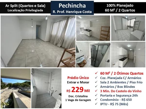 Apto JPA Pechincha Henrique Costa 60M²