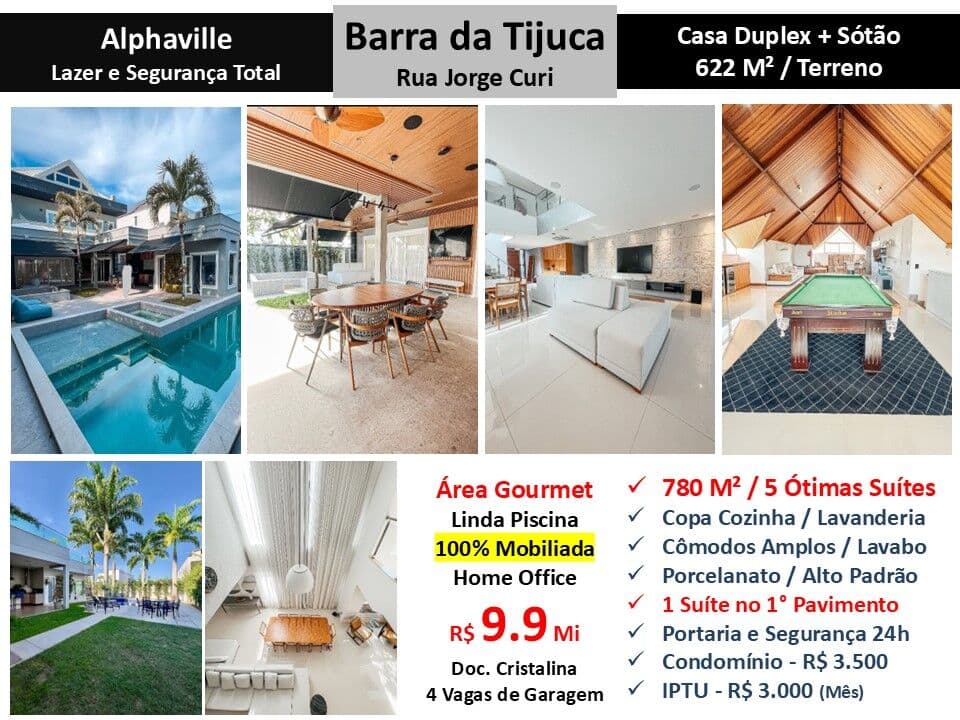 Casa Barra da Tijuca Alphaville 780M²