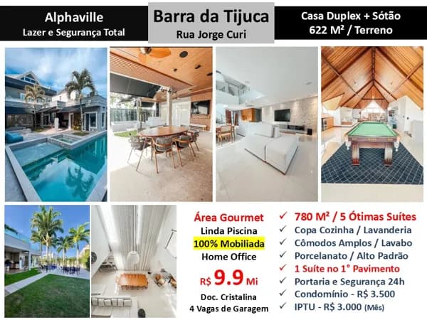 Casa Barra da Tijuca Alphaville 780M²