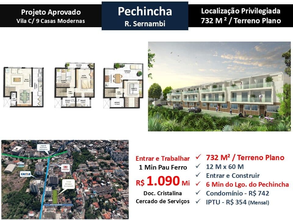 Terreno JPA Pechincha Sernambi 732M²