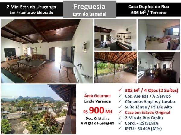 Casa JPA Freguesia Bananal 383M²