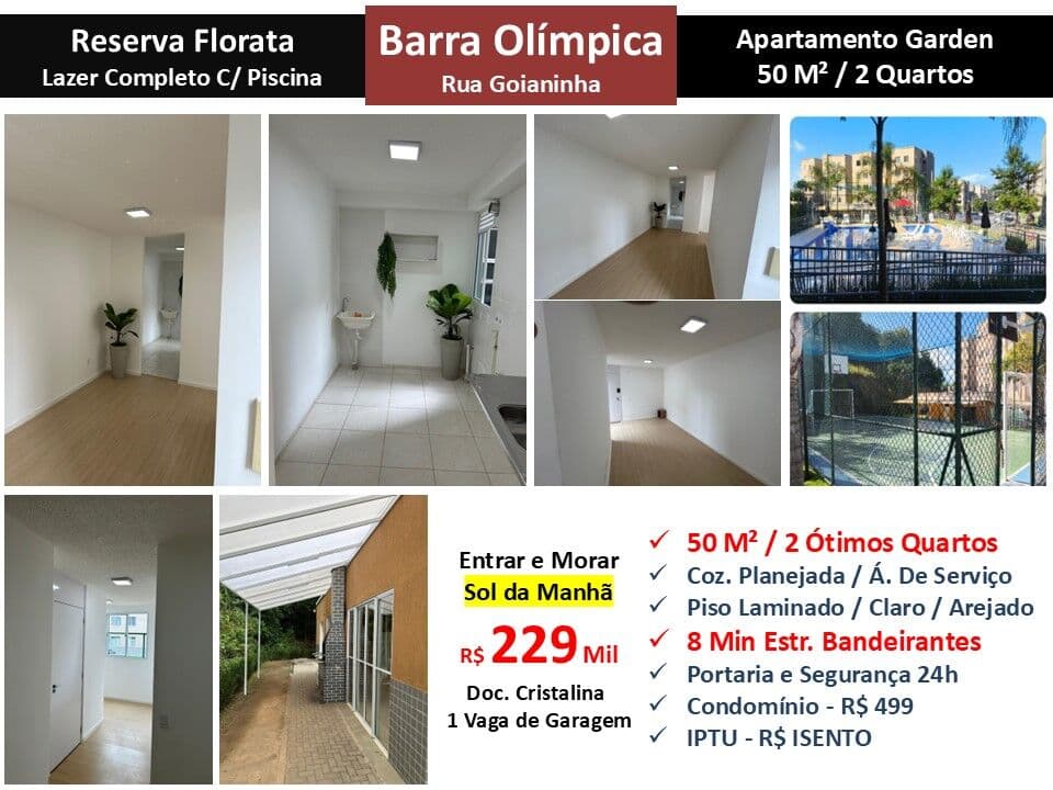 Apto Barra Olímpica Reserva Florata 50M² Garden