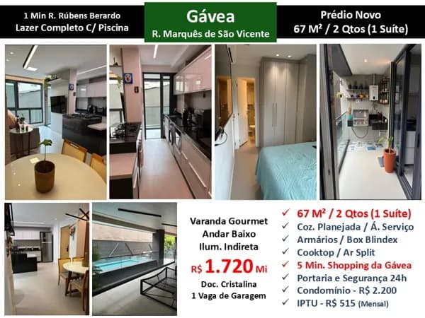 Apto Gávea Mq. São Vicente 67M² 2