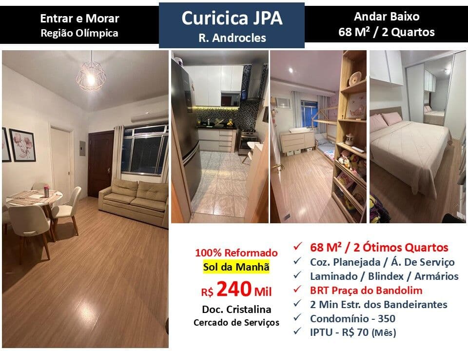 Apto JPA Curicica Androcles 68M²