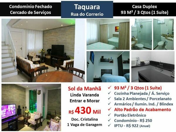Casa JPA Taquara Correio 93M²