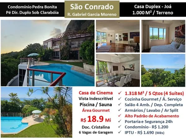 Casa São Conrado Gabriel Garcia Moreno 1318M²