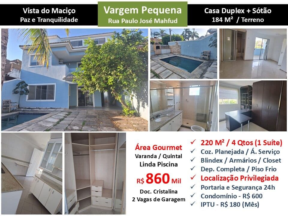 Casa Vargem Pequena Paulo José Mahfud Vista do Maciço 200M²