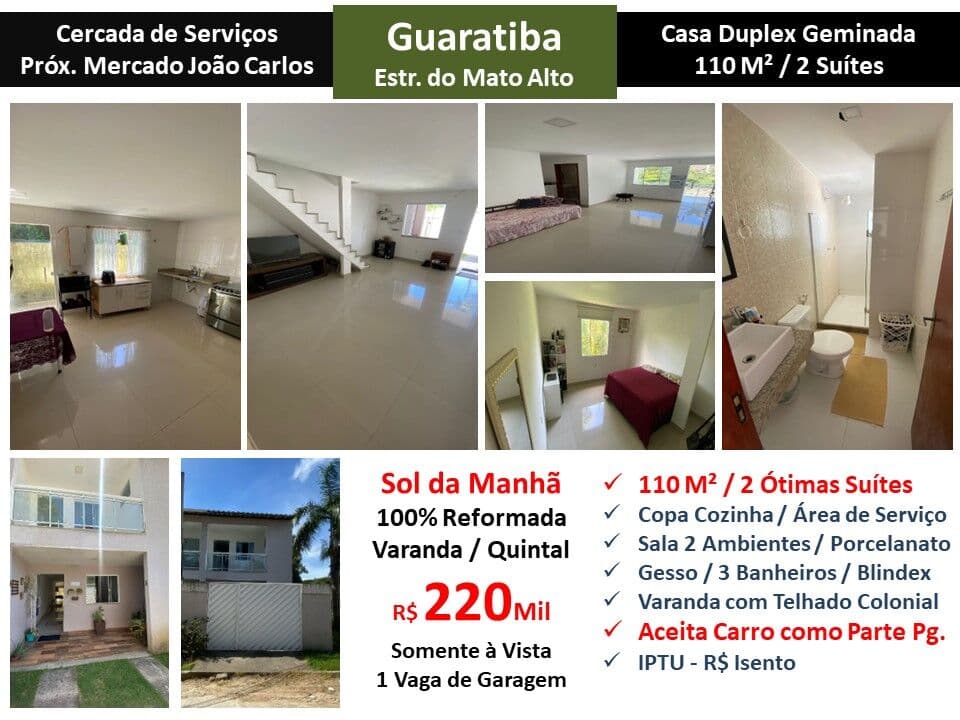 Casa Guaratiba Mato Alto 110M²