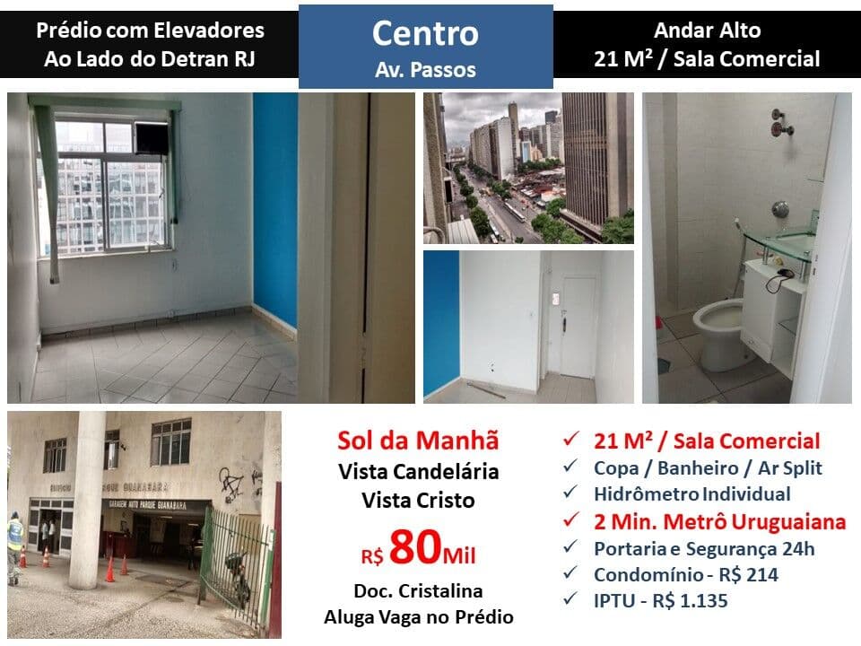 Sala Centro Passos 21M²