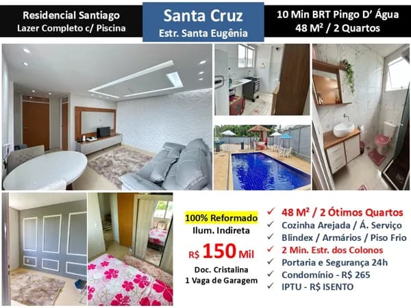 Apto Santa Cruz Santa Eugênia Residencial Santiago 48M²