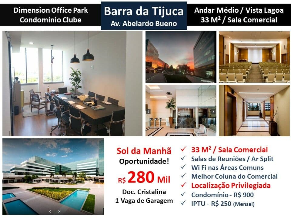 Sala Barra da Tijuca Dimension 33M²